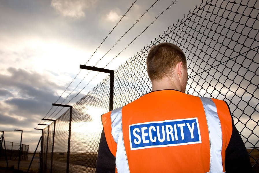 Security guard on patrol Bristol